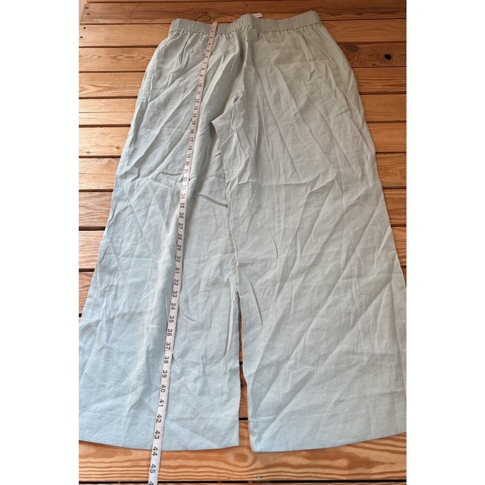 Madewell NWT $98 Women’s The Carley Wide Leg Cotton Pants Size XL Green T6 - Picture 7 of 10